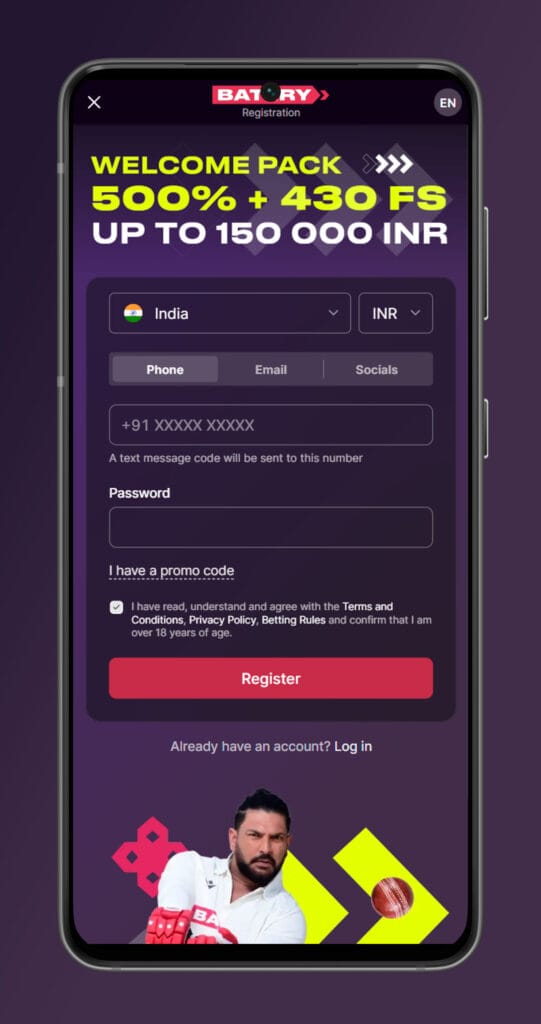 batery bets casino register