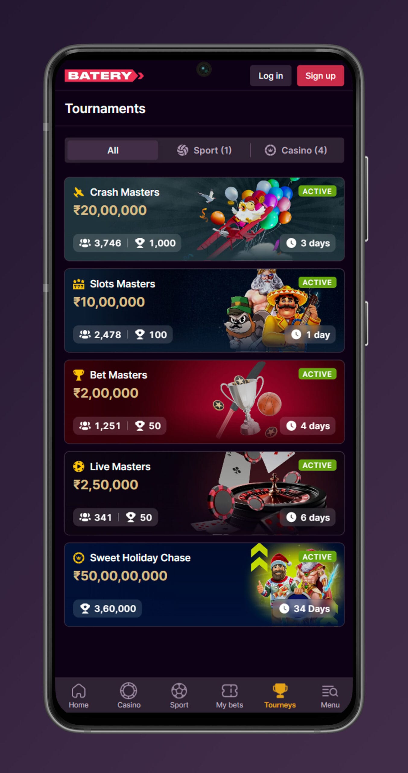 batery bets casino tournaments